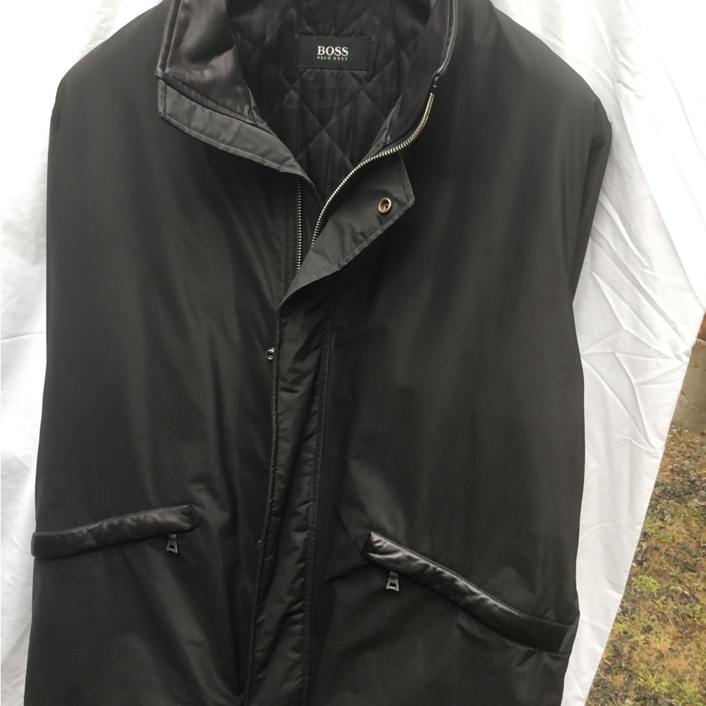 BOSS Men's Sleek Black Windbreaker